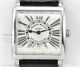 Swiss Replica Franck Muller Master Square Silver Roman Dial Black Leather 36 MM Automatic Watch (3)_th.jpg